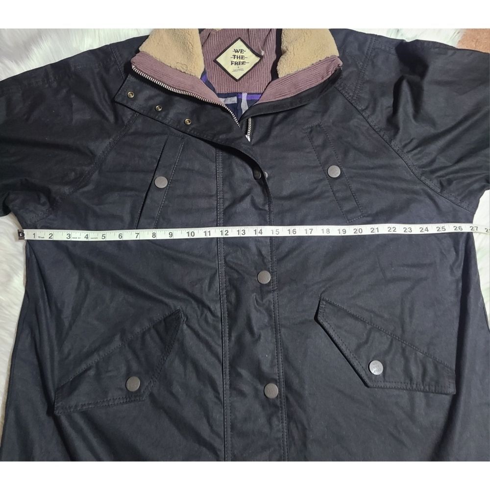 Free People Black Utility Jacket with Cream Lining - Picture 12 of 14